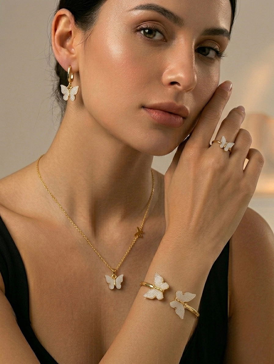 Casual butterfly shape jewelelry set
