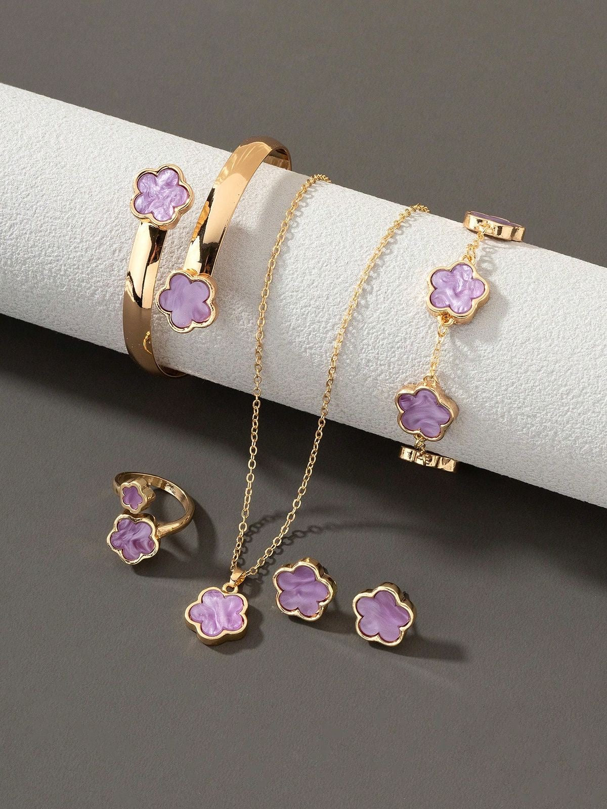 Casual set lilac flowearl