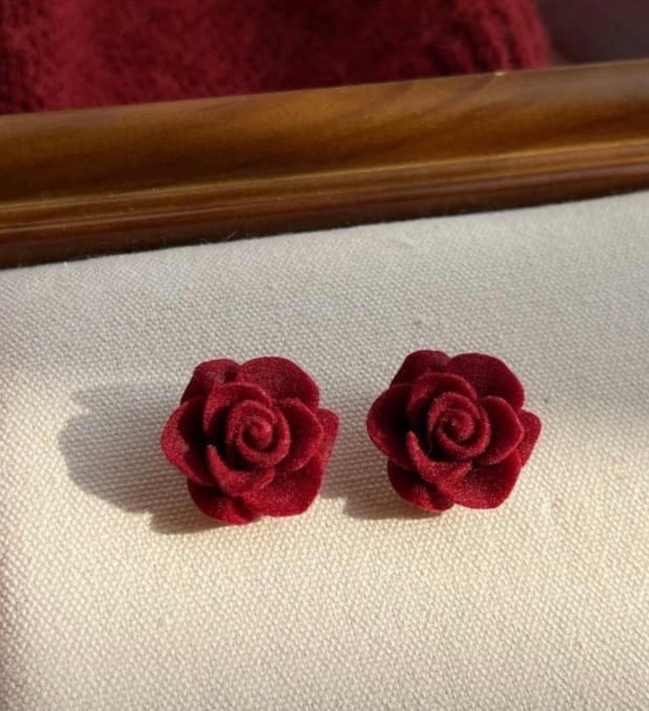 Rose earrings