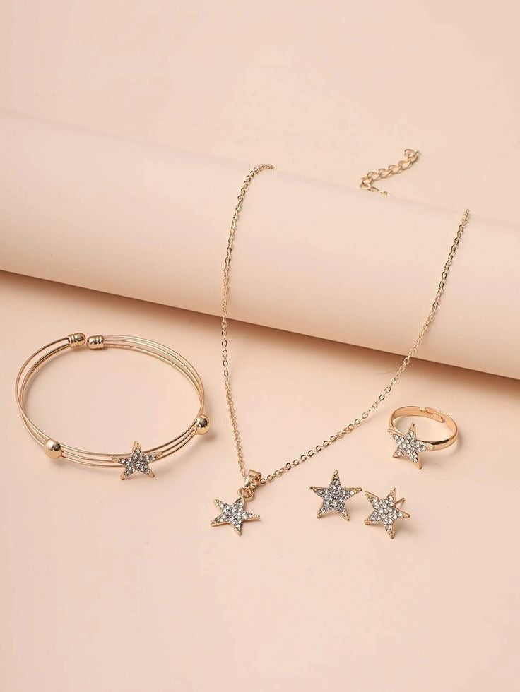 Daily wear start shape jewellery set