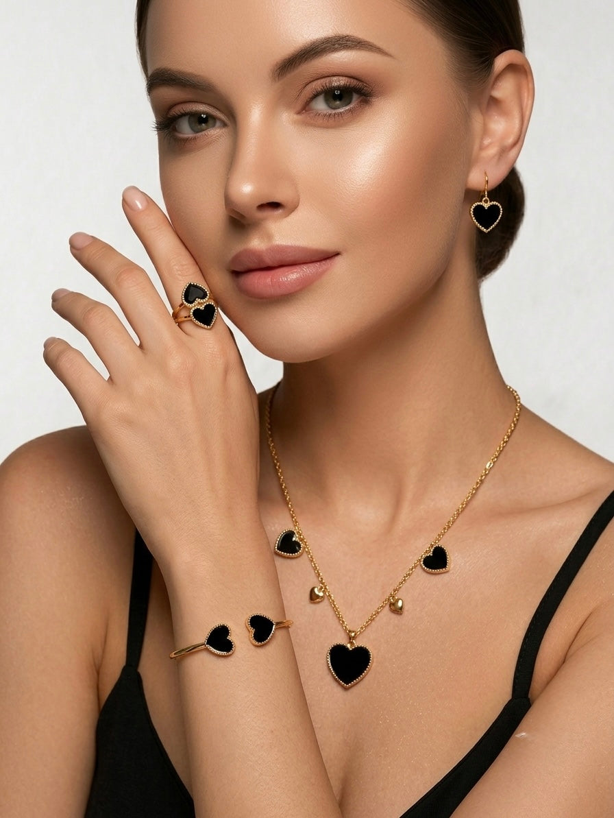 Casual regular wear heart shape kewellery set