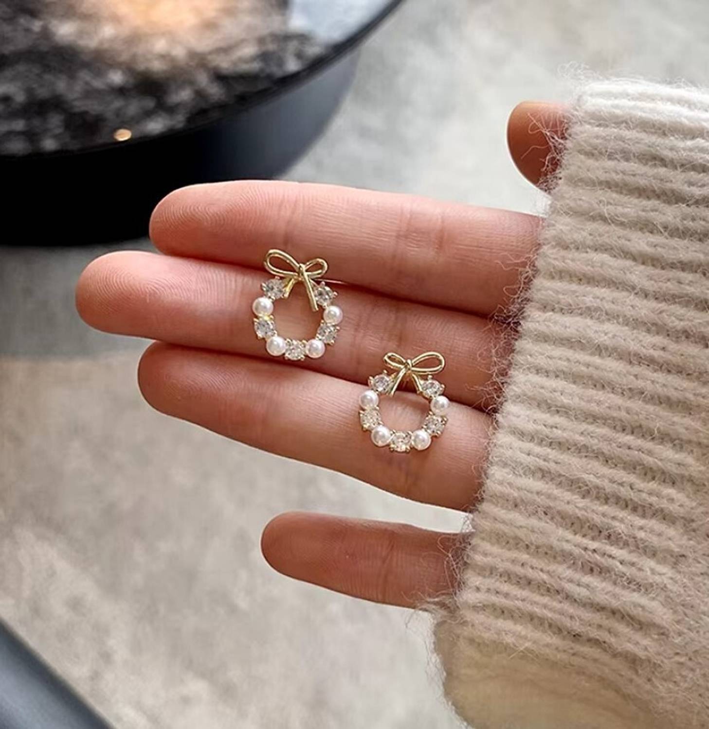 Pearl earrings